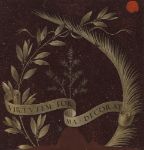 Снимка на Леонардо да Винчи - Венец от лаврови, палмови и хвойнови свитък с надпис Virtutem Forum Decorat
